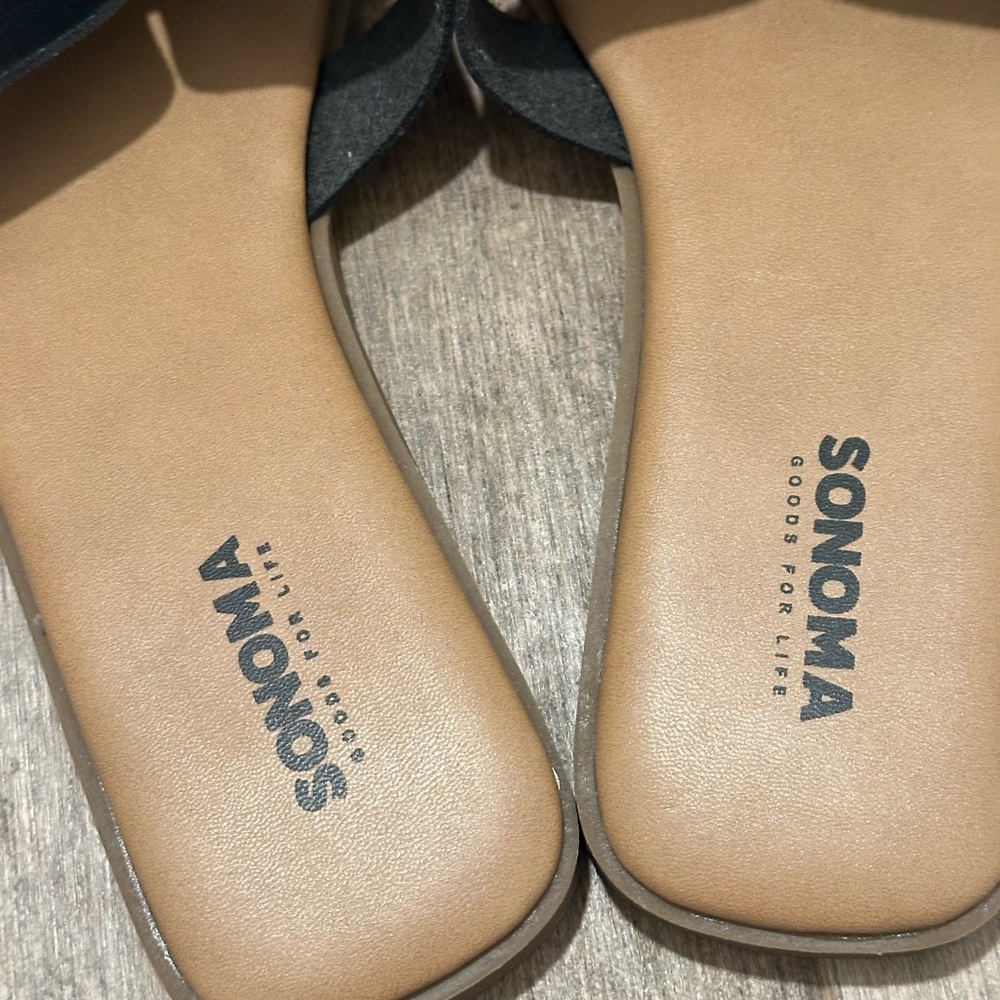 Like new. Sonoma Goods For Life® Rivka women's sandals. Black, Size 8. - Picture 2 of 13